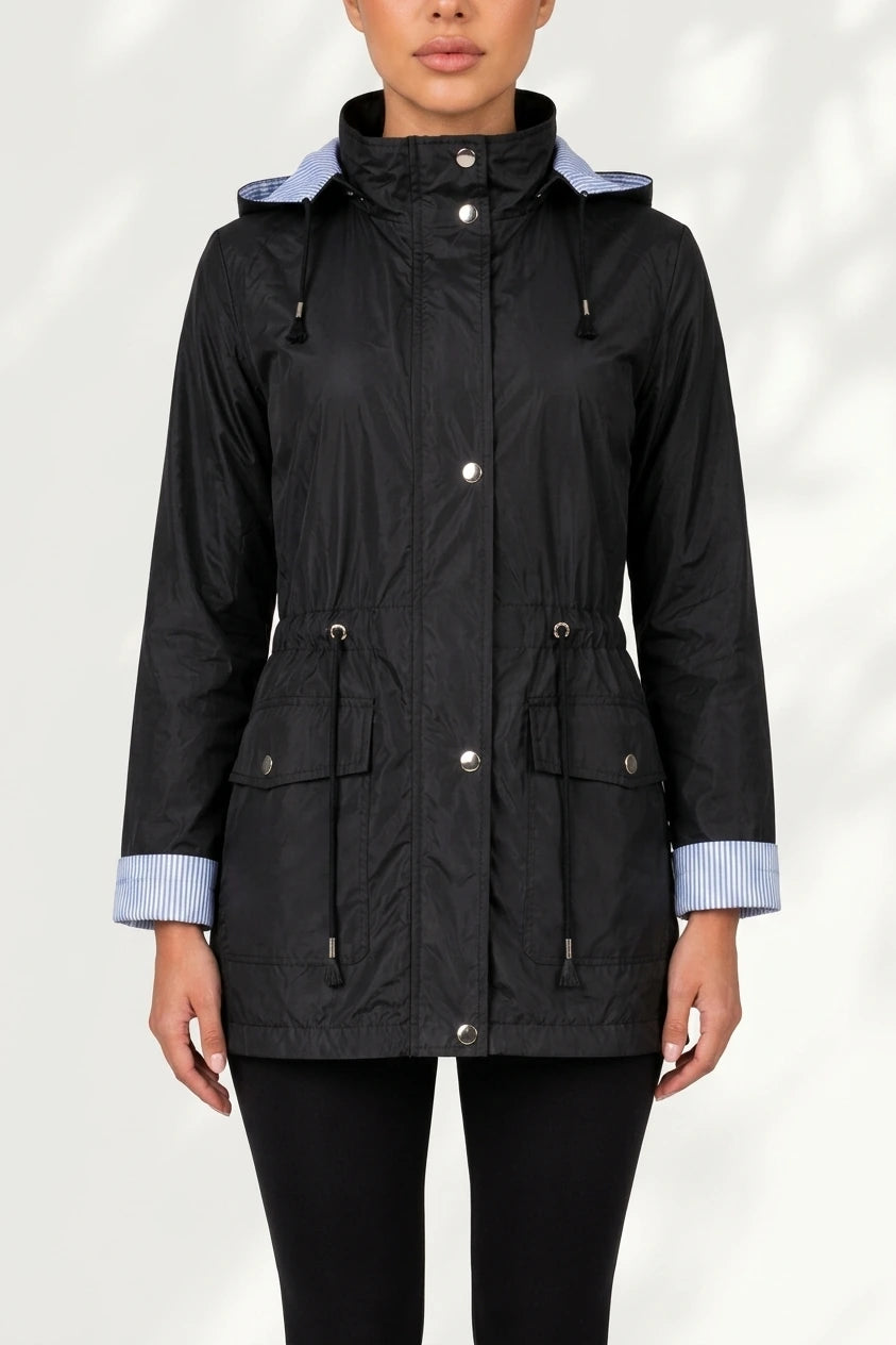 Women’s Hooded Rain Jacket – Water Resistant Lightweight Coat — variant_front