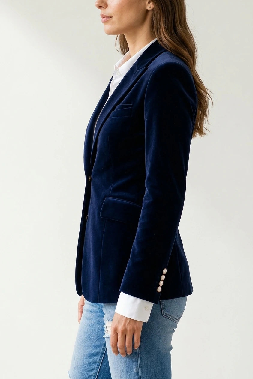 Women’s Velvet Blazer Jacket | Elegant Fall Layer — variant_front
