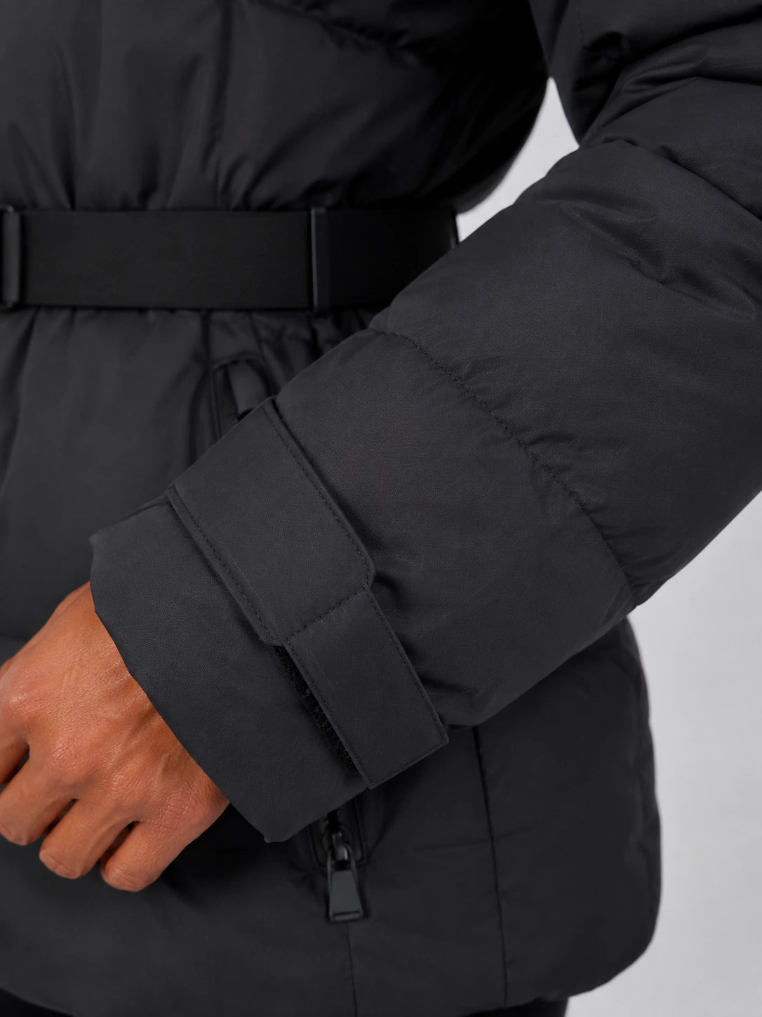 Women’s Belted Hooded Puffer Jacket – Warm Padded Winter Coat — gallery_05.webp