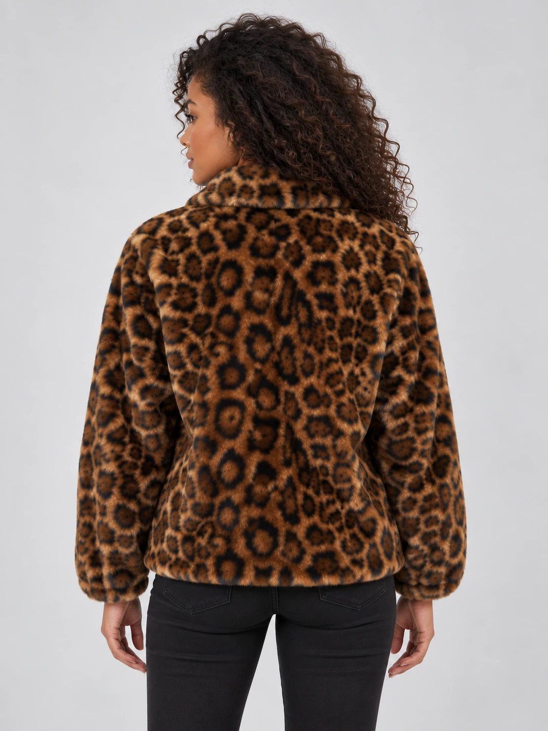 Women’s Leopard Print Faux Fur Jacket – Soft Plush Winter Coat — gallery_02.webp