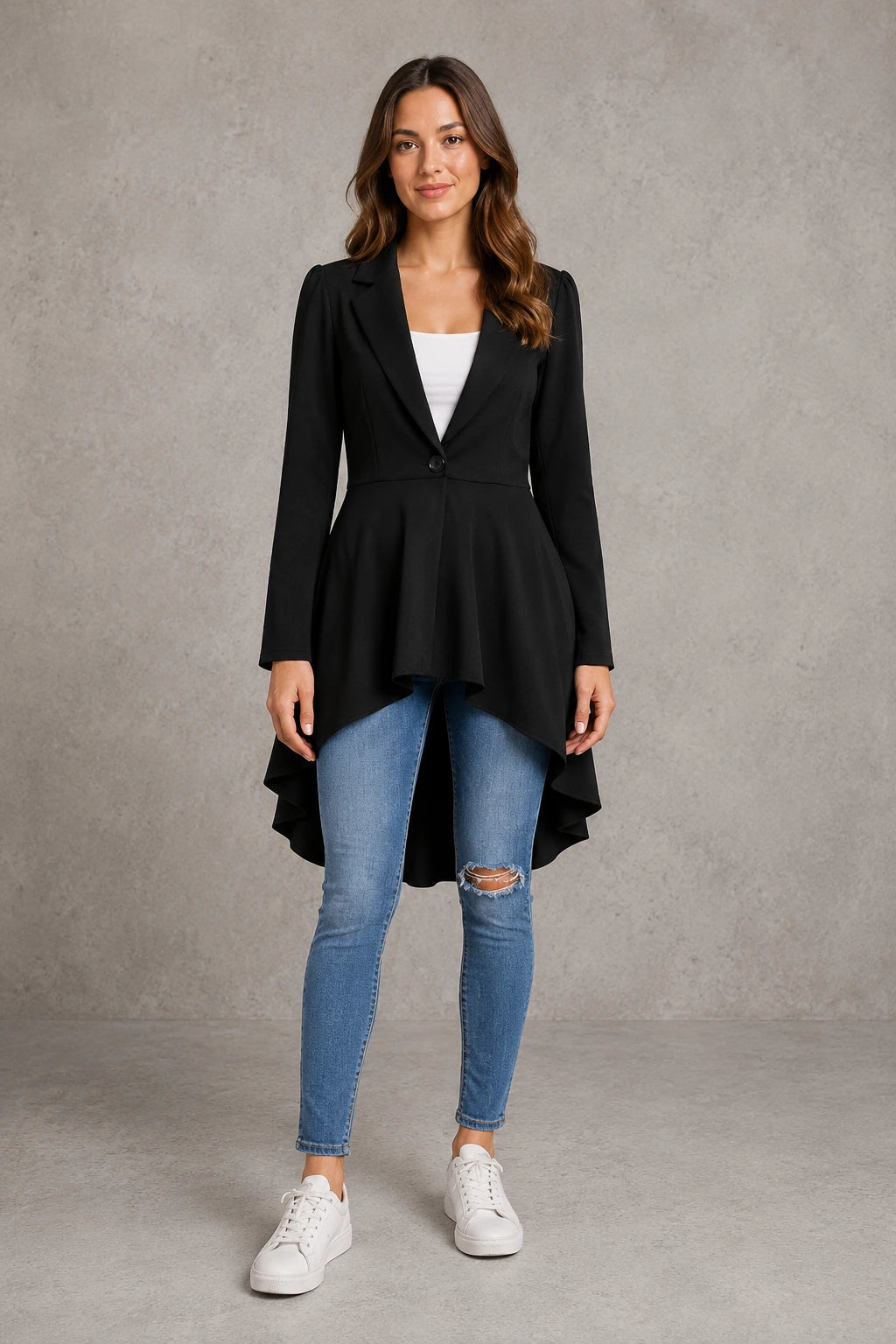 Women’s Elegant Longline Flared Blazer — gallery_05.webp