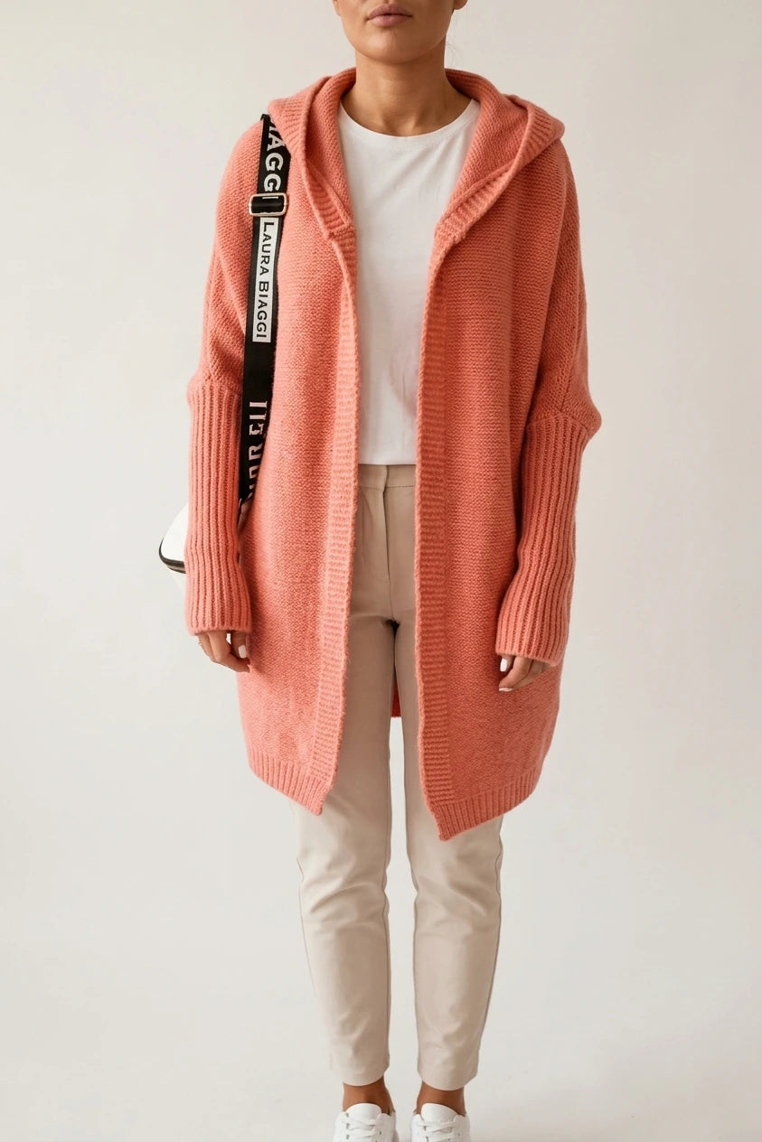 Women's Oversized Knit Cardigan with Open Front — variant_front
