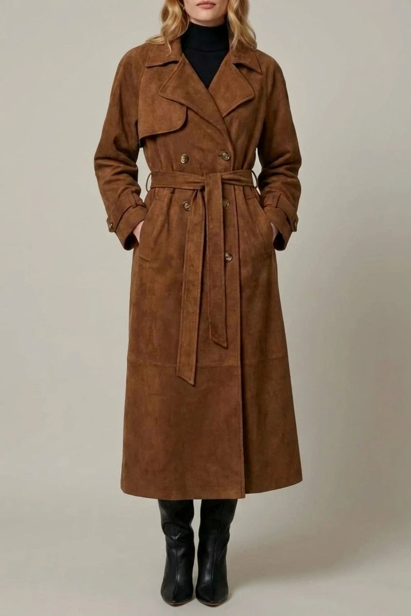 Velloré – Suede elegance – Trench coat — variant_front