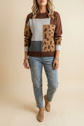 Comfortable Jumper - Women's Oversized Colourblock Knit