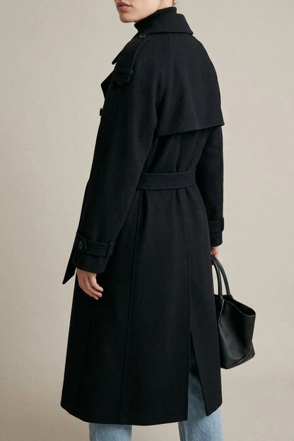 Noirvaine – Oversized silhouette – Wool trench coat — variant_front