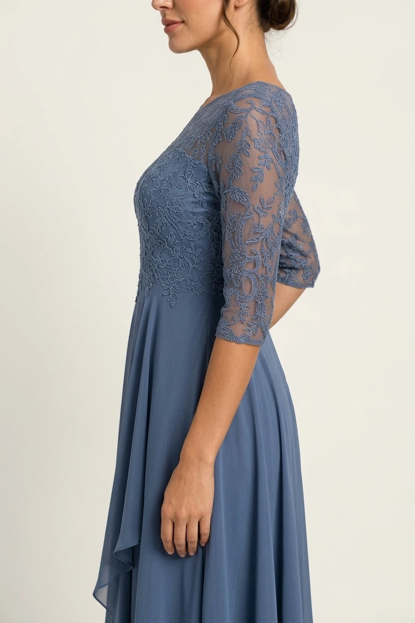 Women's Embroidered Lace Midi Dress | Wedding Guest — variant_front