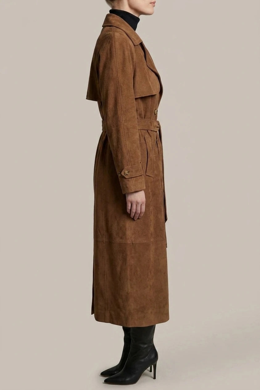 Velloré – Suede elegance – Trench coat — variant_front