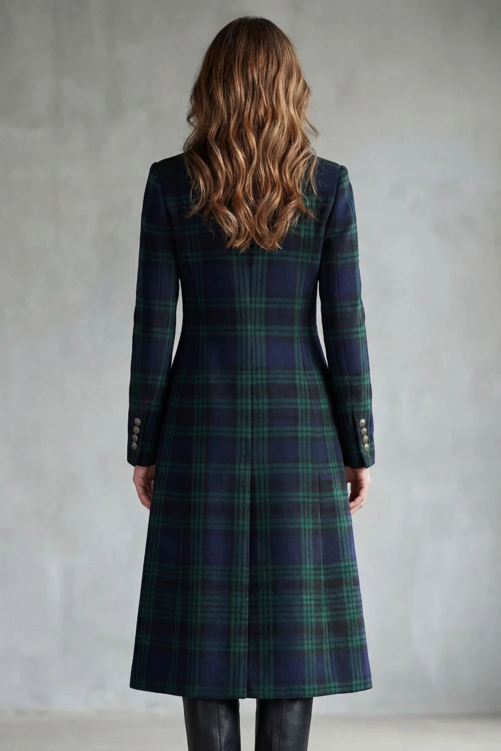 Rowleigh – Highland check silhouette – Wool blend coat — gallery_04.webp