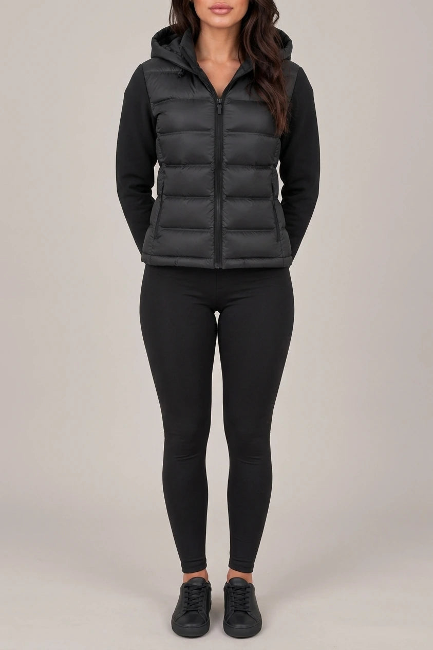 Women’s Hooded Puffer Jacket – Quilted Zip Up Winter Coat — variant_front
