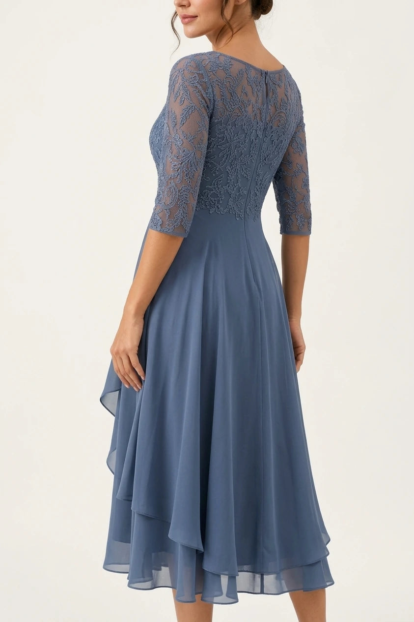 Women's Embroidered Lace Midi Dress | Wedding Guest — variant_front
