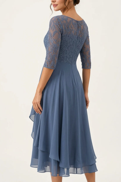 Women's Embroidered Lace Midi Dress | Wedding Guest — variant_front