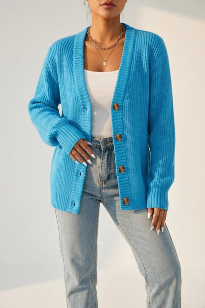 New Arrival, Fashion Women'S Clothing, Spring Autumn Early Winter, Button-Poked Sweater Jacket — variant_front