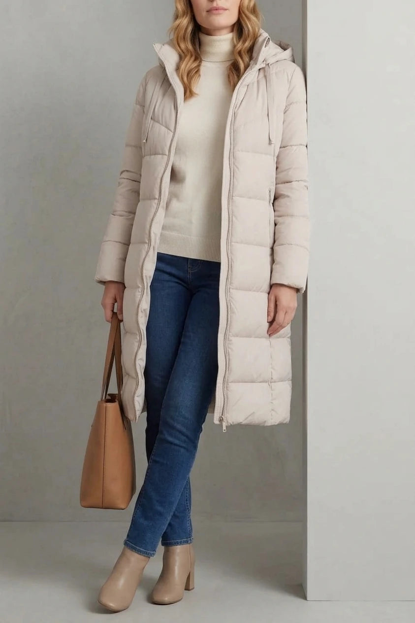 Langley – Warm Women’s Longline Puffer Jacket — variant_front
