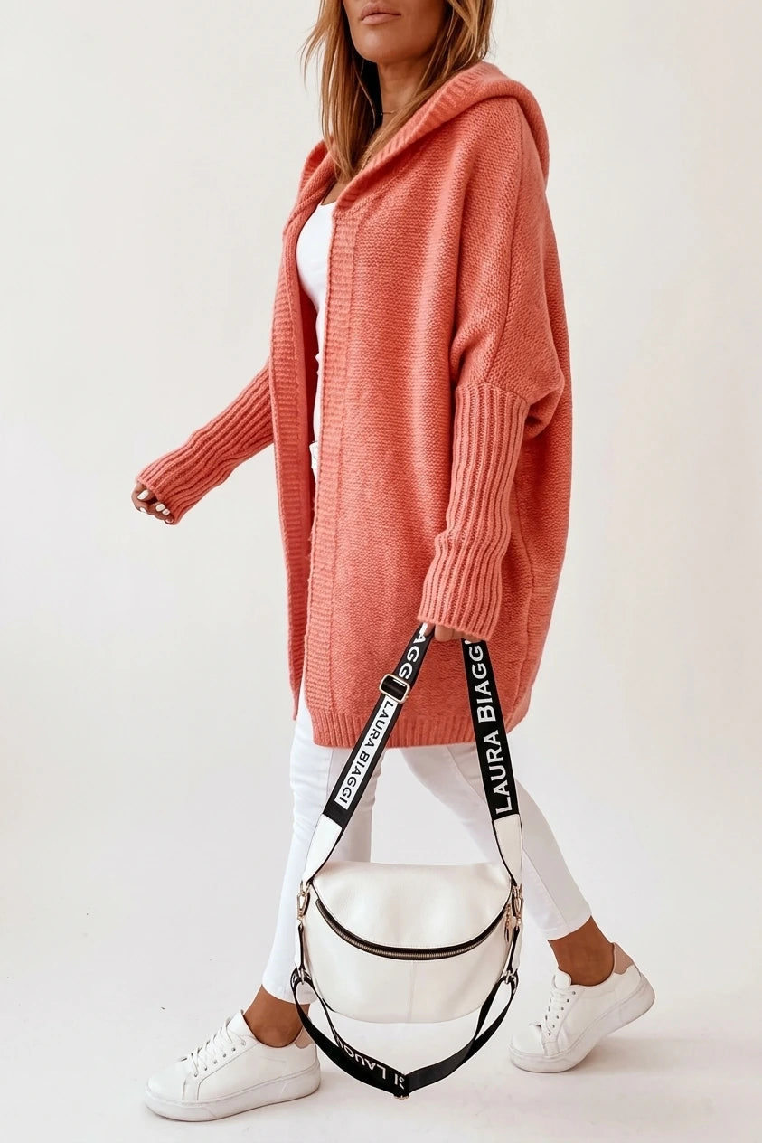 Women's Oversized Knit Cardigan with Open Front — variant_front