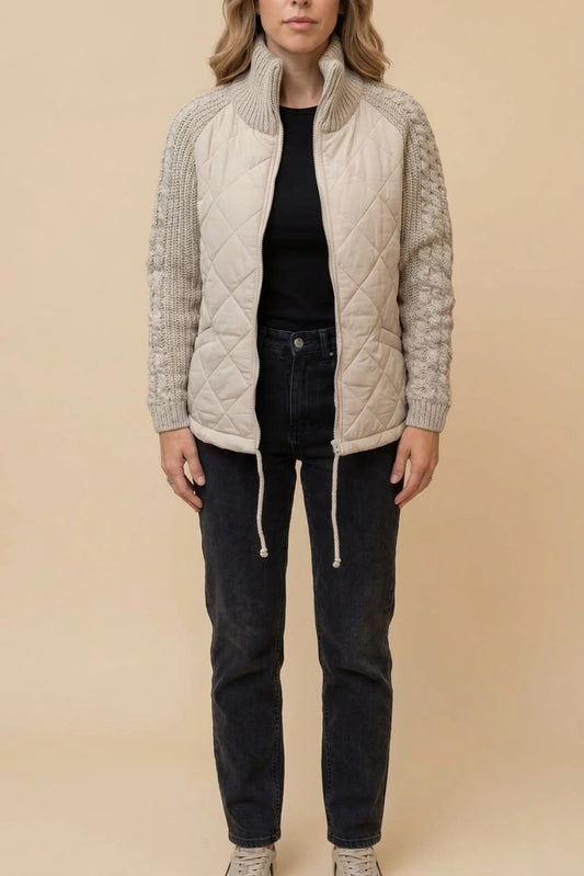 Norcetta – Textured knit detail – Quilted puffer jacket — variant_front