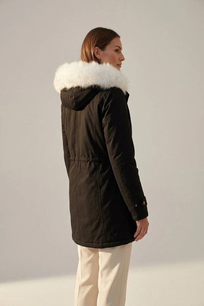 Hooded Parka Faux Fur Trim Winter — variant_front