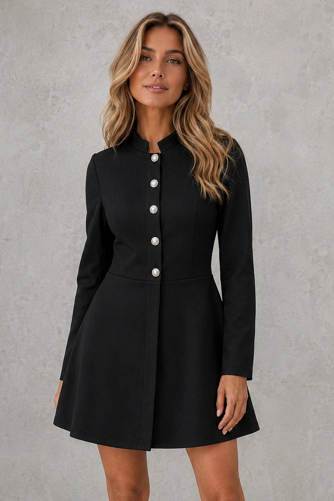 Women’s Stand Collar Jacket – Elegant Button-Up Spring & Autumn Coat — gallery_01.webp