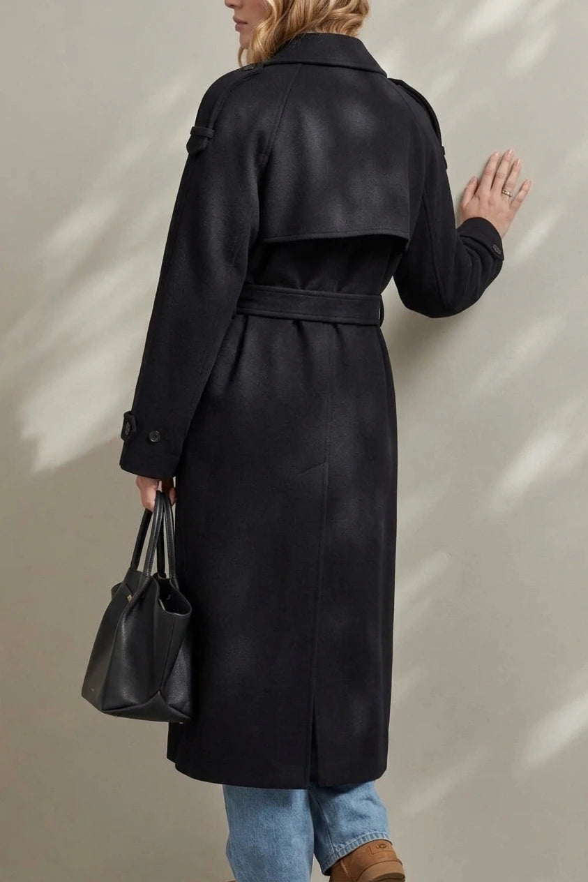Noirvaine – Oversized silhouette – Wool trench coat — variant_front