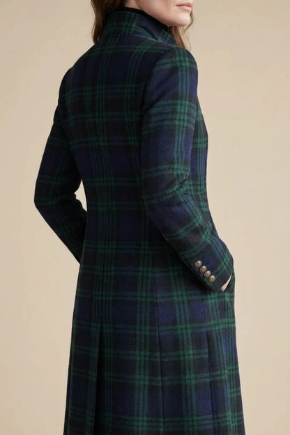 Rowleigh – Highland check silhouette – Wool blend coat — variant_front
