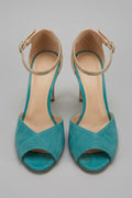 Peep-toe Ankle-Strap Stiletto Heels, Open-Toe Dress Shoe
