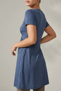 V Neck Short Sleeve Ruched Casual Mini Dress - Everyday Wear