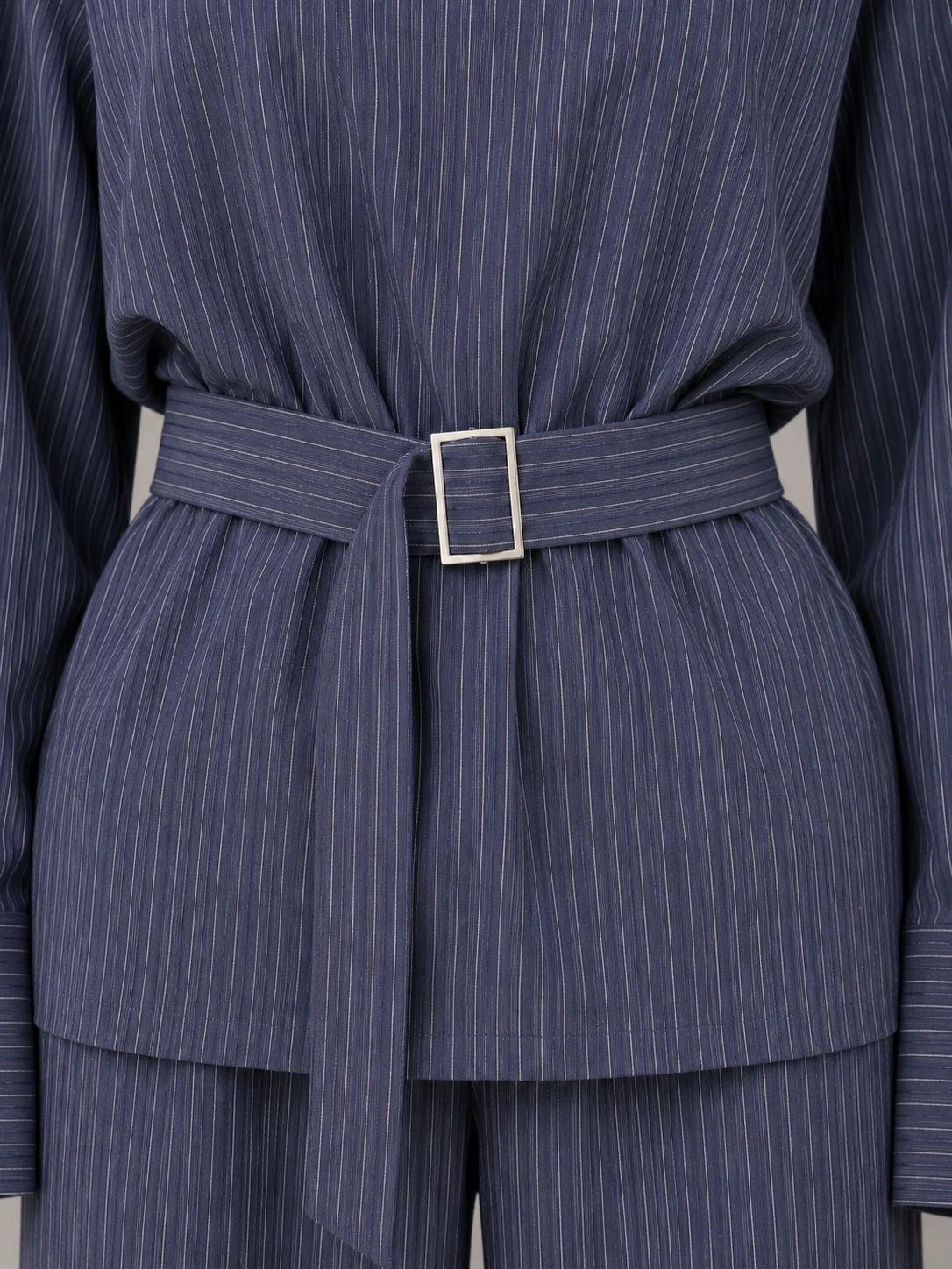 Women’s Pinstripe Two-Piece Set – High Neck Top & Wide Leg Trousers — gallery_04.webp