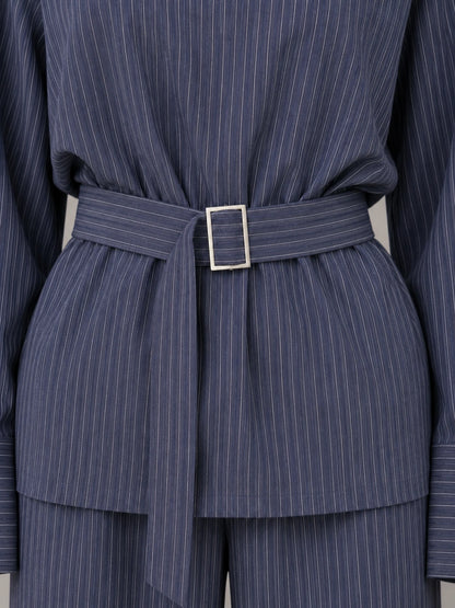 Women’s Pinstripe Two-Piece Set – High Neck Top & Wide Leg Trousers — gallery_04.webp