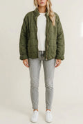 Box-Quilted Zip Bomber
