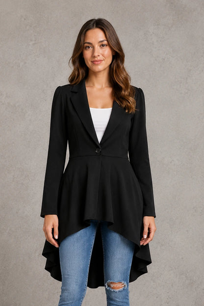 Women’s Elegant Longline Flared Blazer — gallery_01.webp