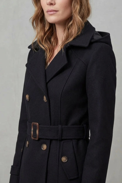 Solivane – Tailored elegance – Hooded trench coat — variant_front
