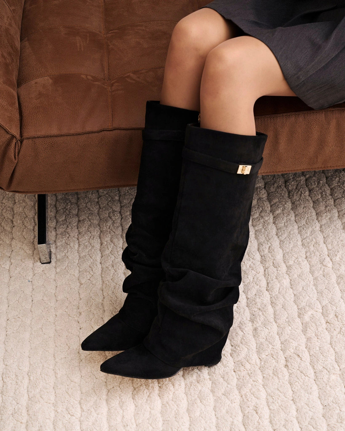 Black Knee High Boots Hidden Heel Design — gallery_04.webp