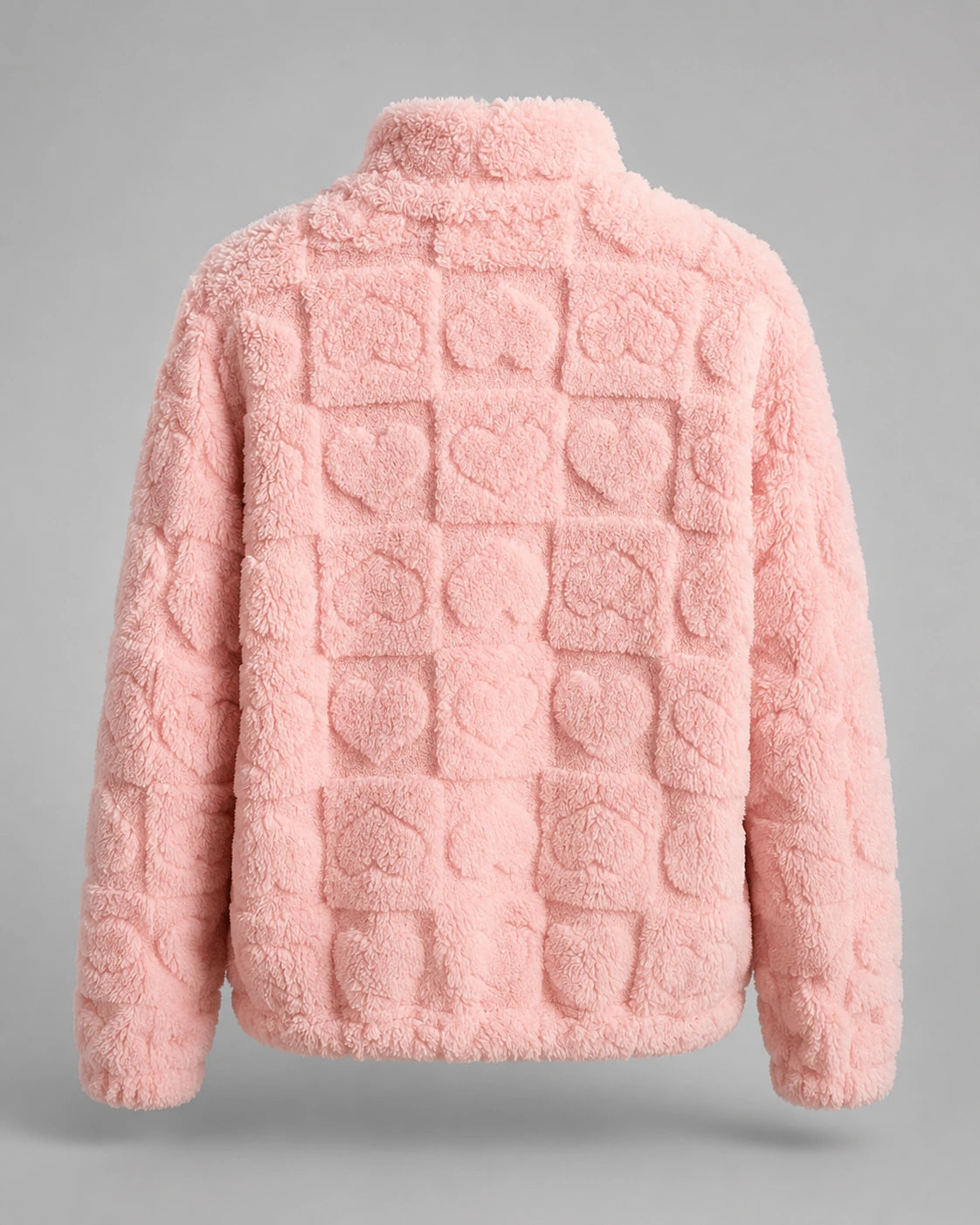 Pink Heart Teddy Fleece Zip Up Jacket — gallery_05.webp
