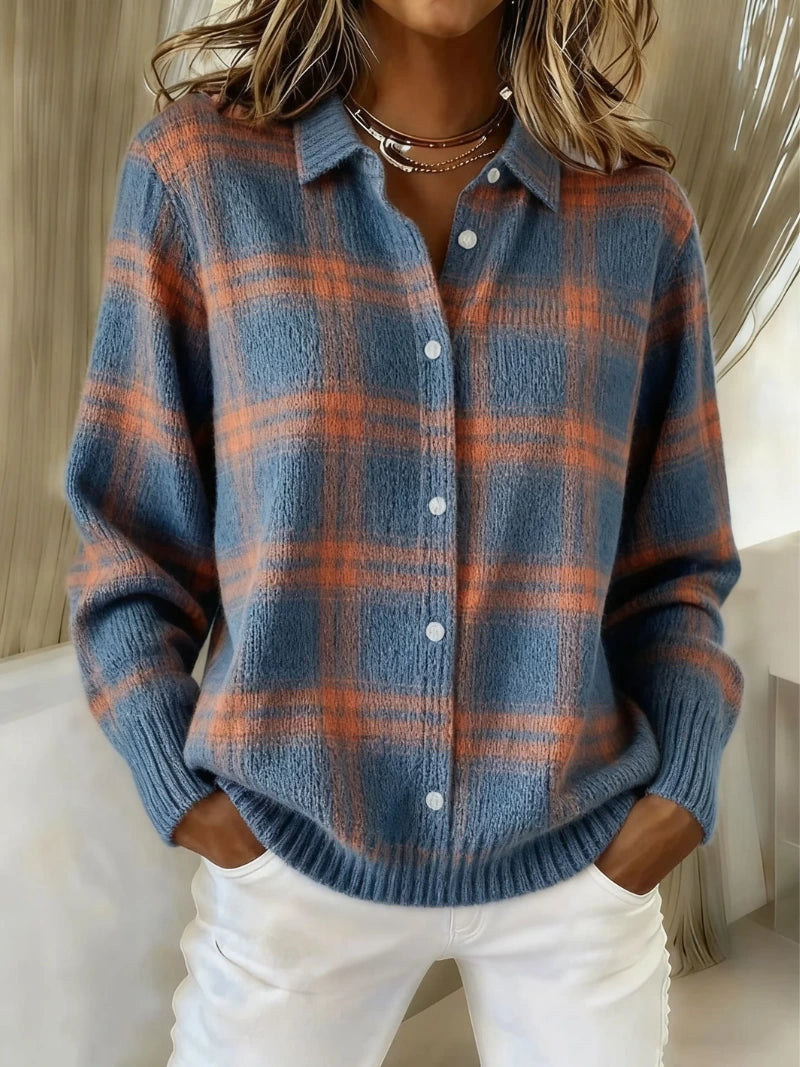 Mira – Knitted Blouse With Check Pattern — gallery_01.webp