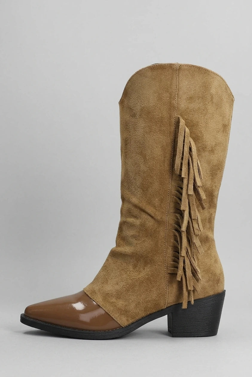 Women's Tassel Western Cowboy Boots – Winifred — variant_front