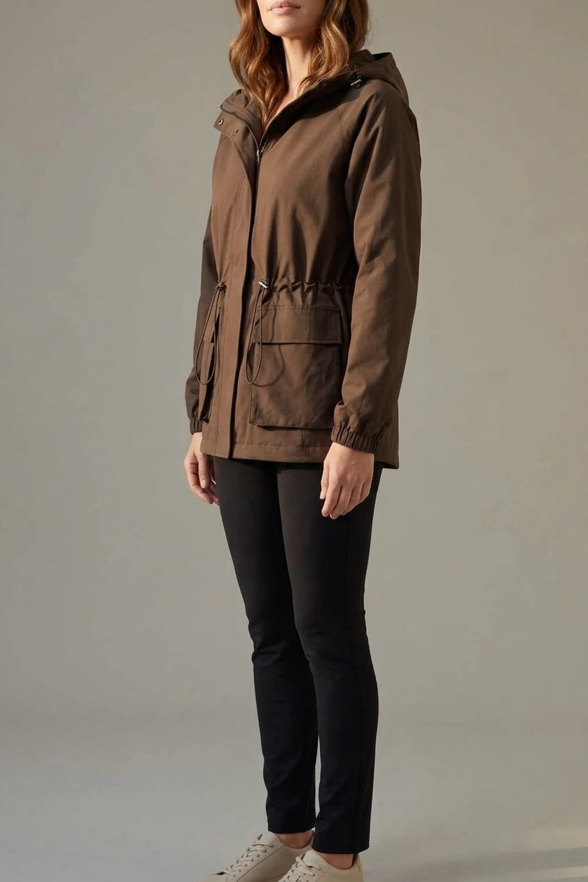 Ravelle – Utility style – Drawstring waterproof jacket — variant_front