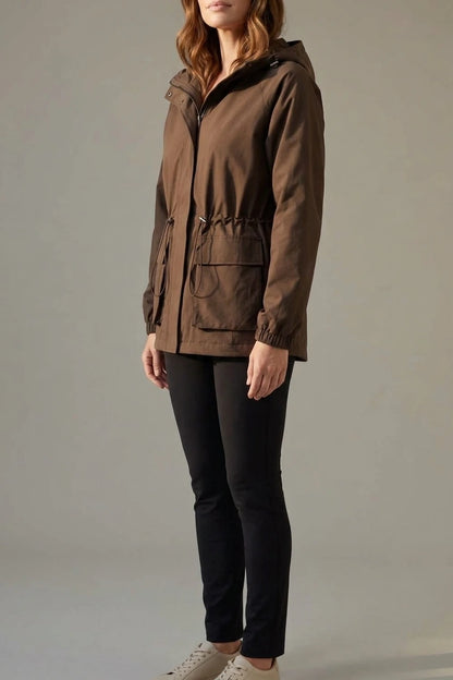 Ravelle – Utility style – Drawstring waterproof jacket — variant_front