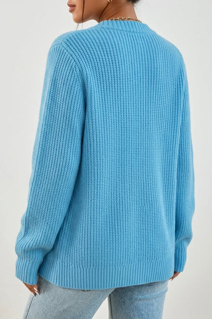New Arrival, Fashion Women'S Clothing, Spring Autumn Early Winter, Button-Poked Sweater Jacket — variant_front