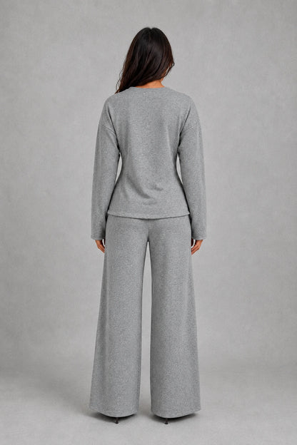 Women’s Soft Lounge Co-Ord Set – Fitted Long Sleeve Top & Wide Leg Trousers — gallery_04.webp
