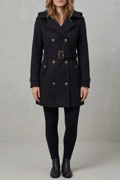 Solivane – Tailored elegance – Hooded trench coat — variant_front