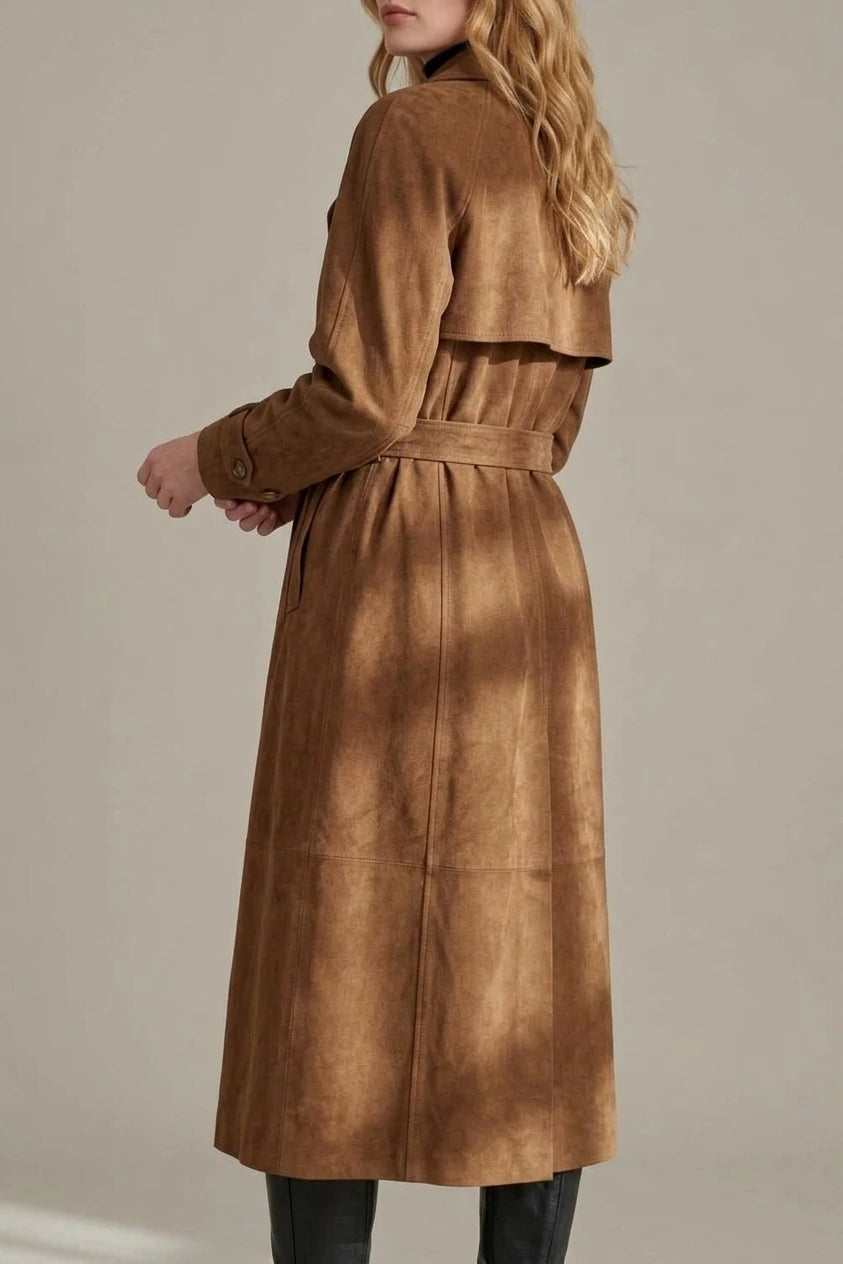 Velloré – Suede elegance – Trench coat — variant_front