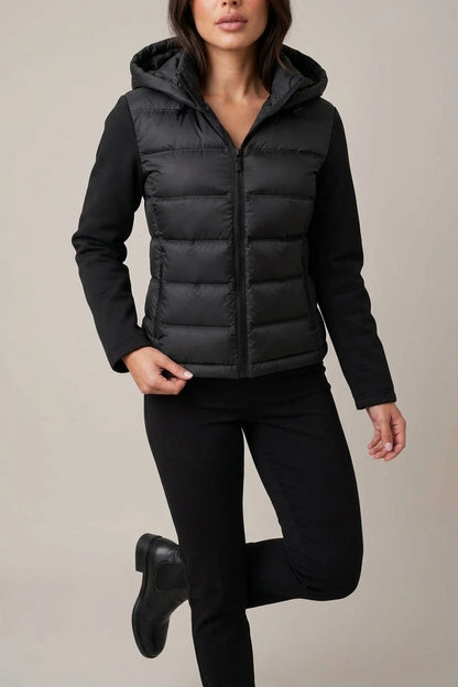 Women’s Hooded Puffer Jacket – Quilted Zip Up Winter Coat — variant_front