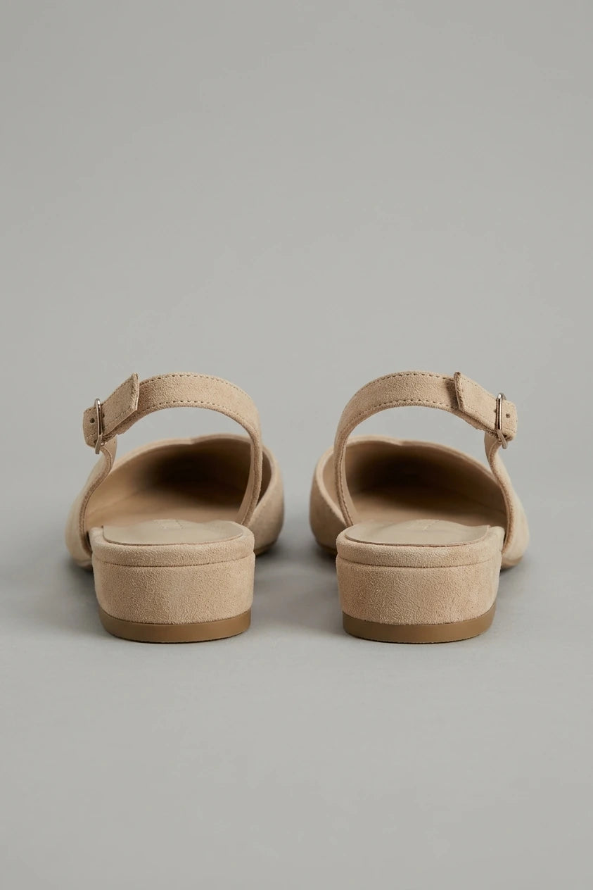 Women's Pointed Slingback Flats V-Cut Adjustable Strap — variant_front