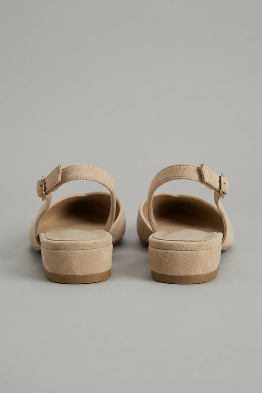 Women's Pointed Slingback Flats V-Cut Adjustable Strap — variant_front