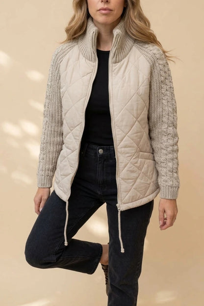 Norcetta – Textured knit detail – Quilted puffer jacket — variant_front