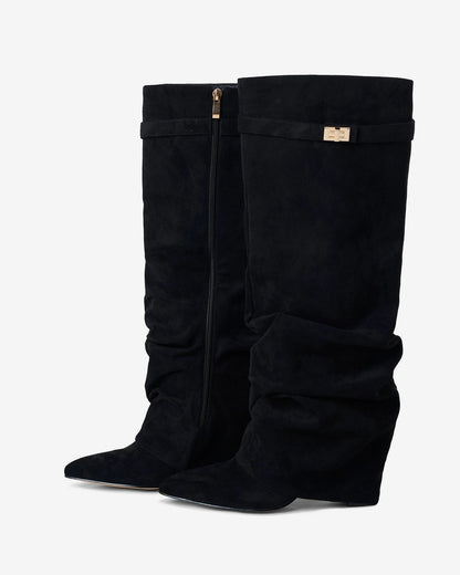 Black Knee High Boots Hidden Heel Design — gallery_02.webp