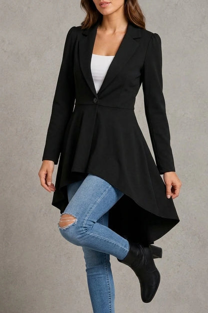 Women’s Elegant Longline Flared Blazer — variant_front