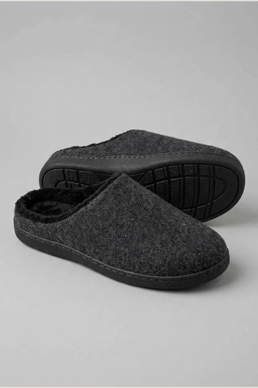 Men's Slip-On Slippers - Heavy-Duty Memory Foam Sole, Soft Plush Indoor House Shoes with Arch Support, Large Size (US 10-15) - Warm Winter Slippers for Home — variant_front